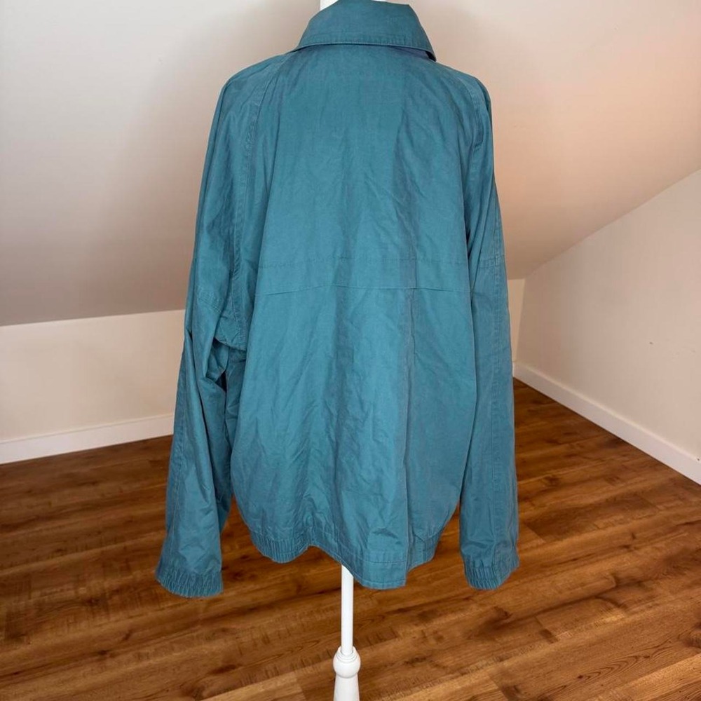 London Fog Vintage Teal Plaid Lined Windbreaker Jacket XL Blokecore Warm Cozy - Picture 3 of 7